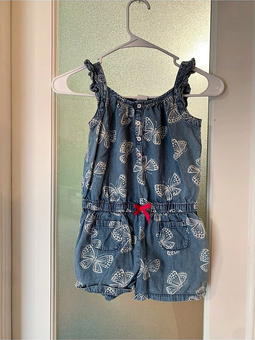 Gymboree Girls Butterfly Romper Size 7